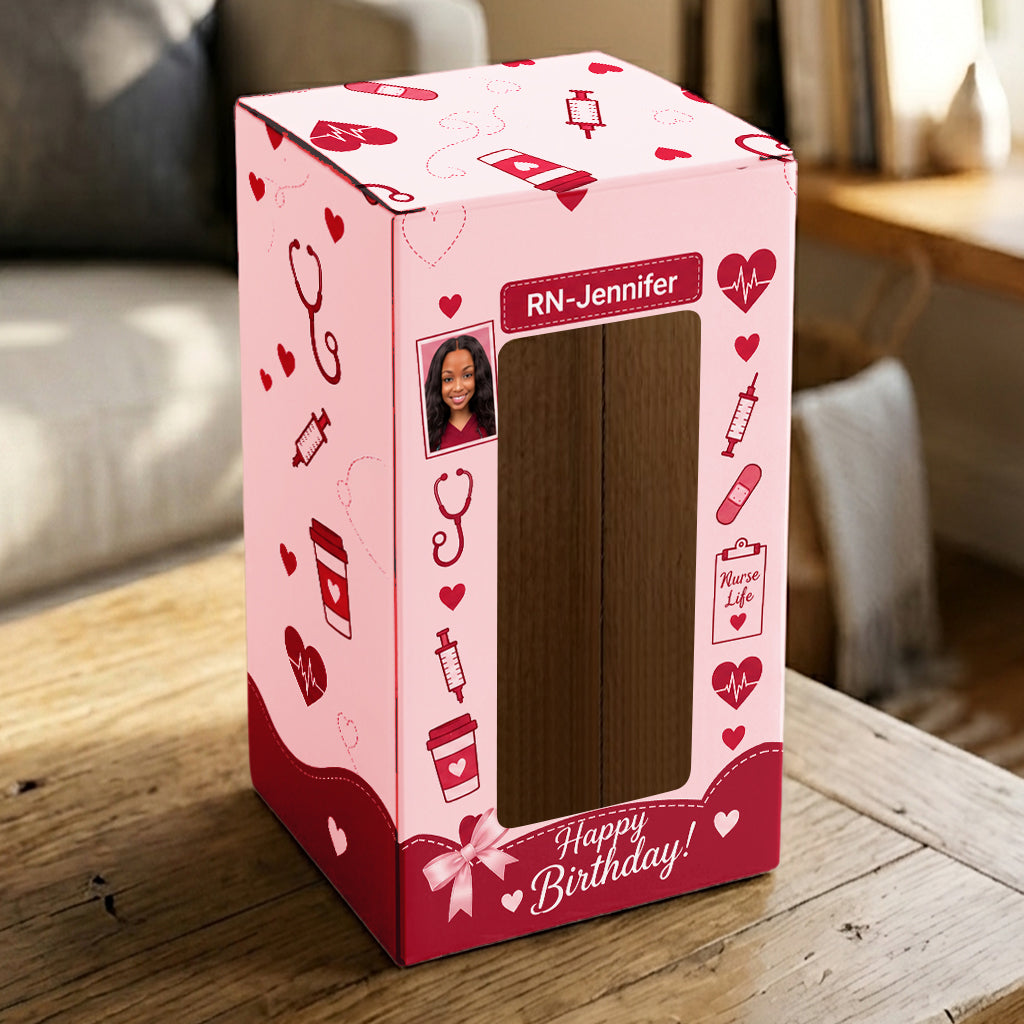 Custom Photo Mini Me Doll - Personalized Nurse Poseable Doll Gift Box