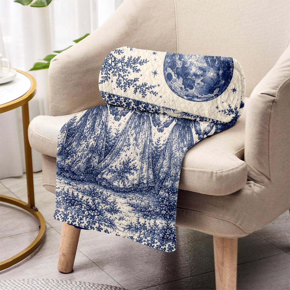 Toile De Jouy Beautiful Witch - Personalized Witch Blanket