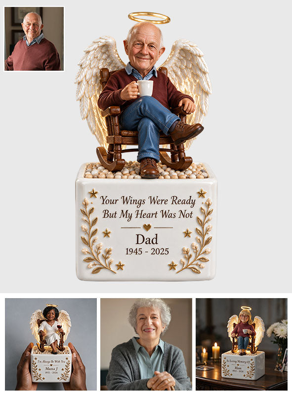 Miss You Forever - Personalized Memorial LED Light Ceramic Pot