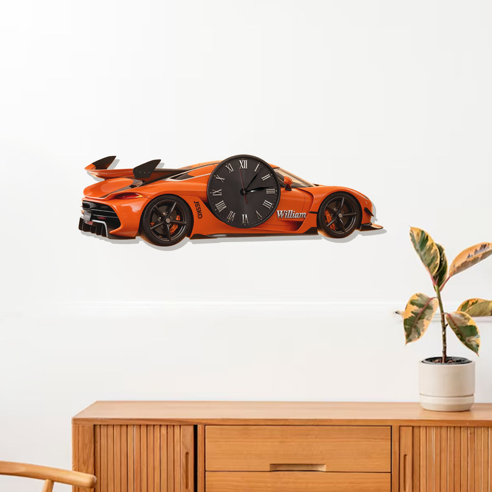 Any Photo - Personalized Car Lover LED Light Wall Clock