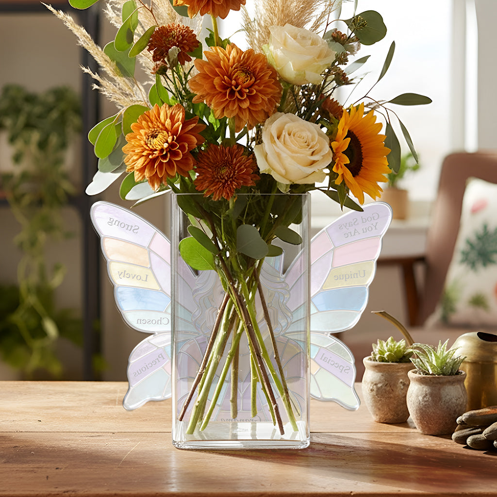 Custom Any Photo - God Says You Are - Personalized Christian Acrylic Pot