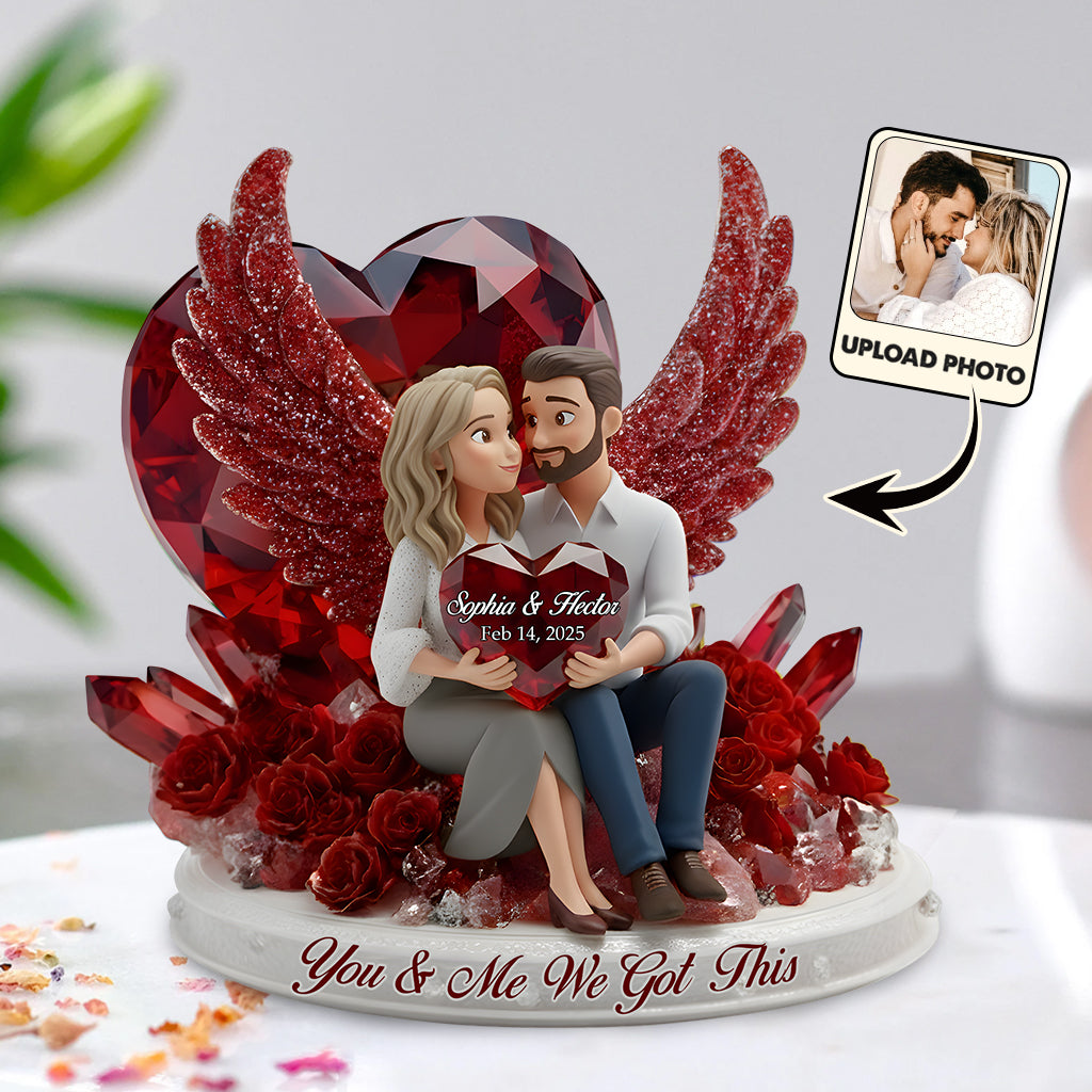 You & Me We Got This - Personalized Couple Custom Shaped Acrylic Plaque