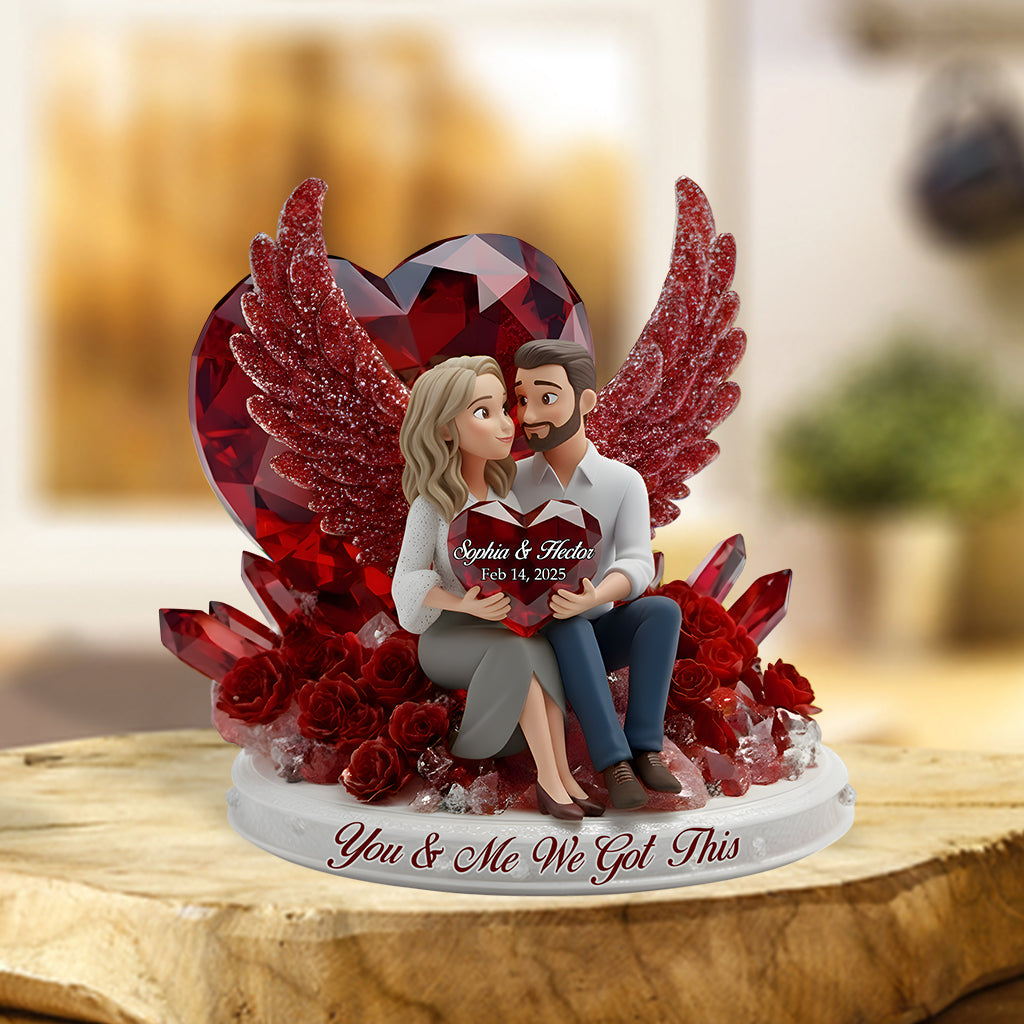 You & Me We Got This - Personalized Couple Custom Shaped Acrylic Plaque
