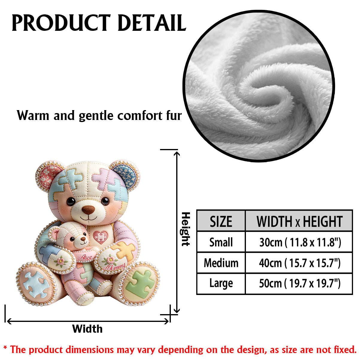 Autism Mom - Personalized Autism Awareness Premium Faux Fur Pillow