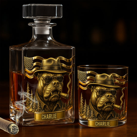 Mafia Pitbull – Personalisiertes Pitbull-Whisky-Dekanter-Set