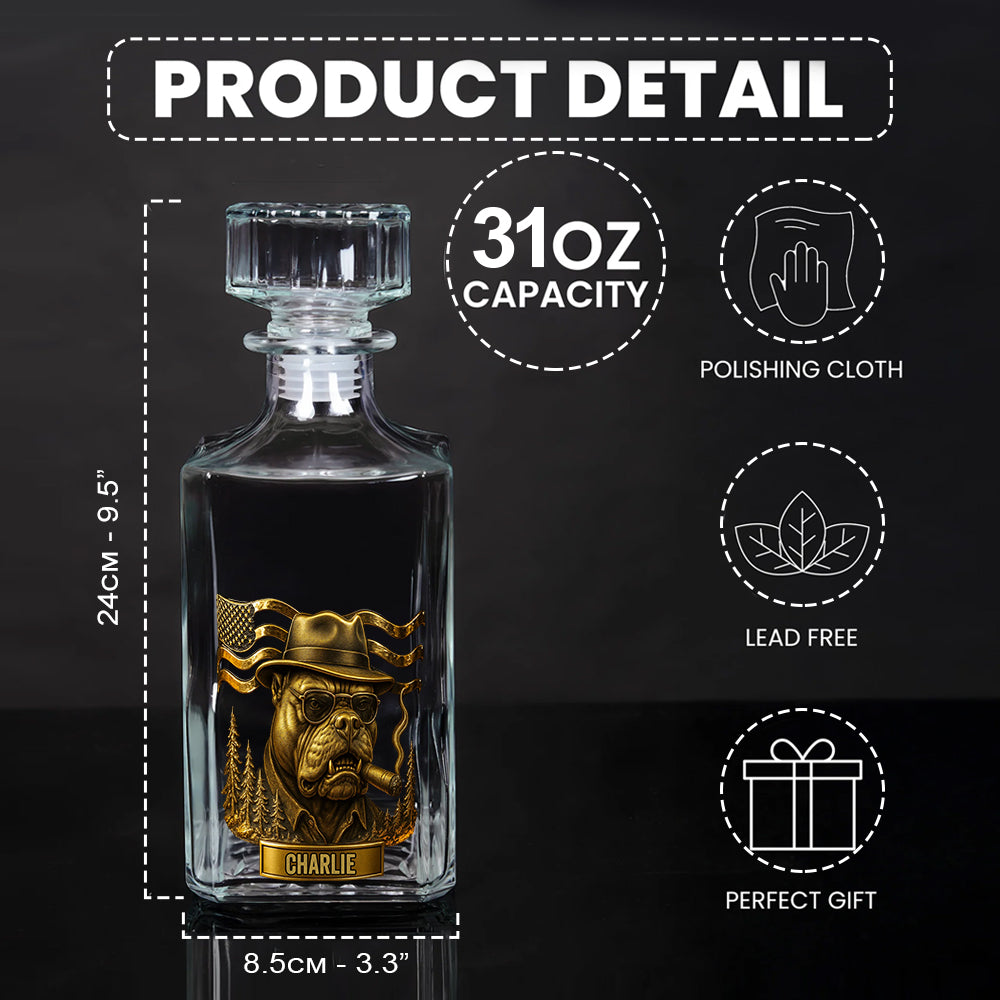 Mafia Pitbull - Coffret carafe à whisky Pitbull personnalisée