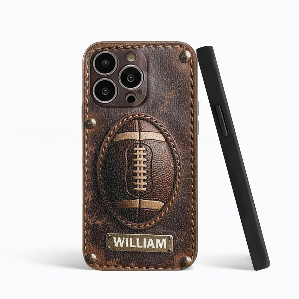 Gameday - Personalized Football Leather Phone Case