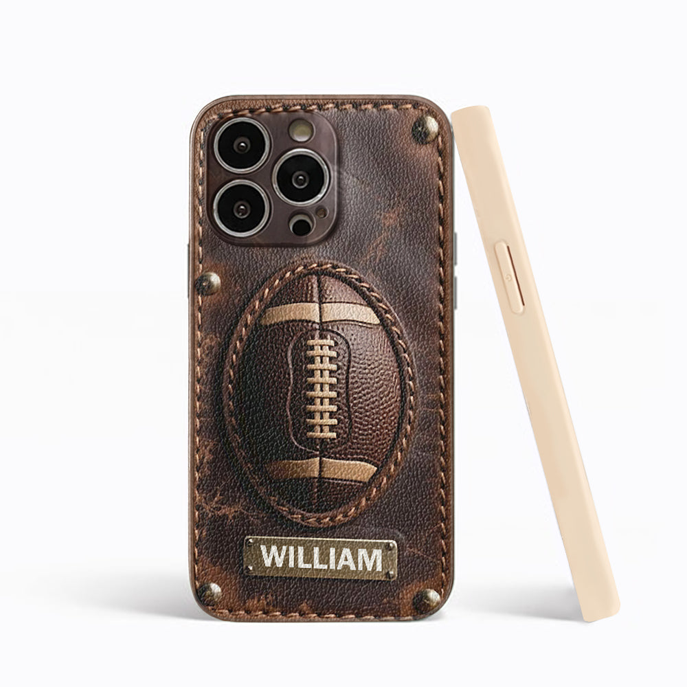 Gameday - Personalized Football Leather Phone Case