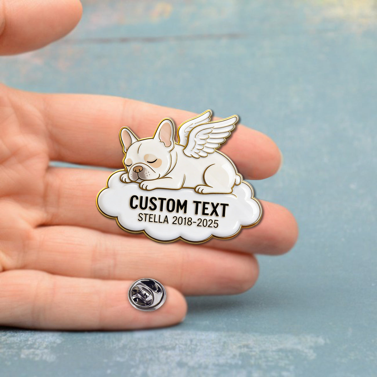 Your Wings Were Ready But My Heart Was Not Memorial Pet - Personalized Dog Pin