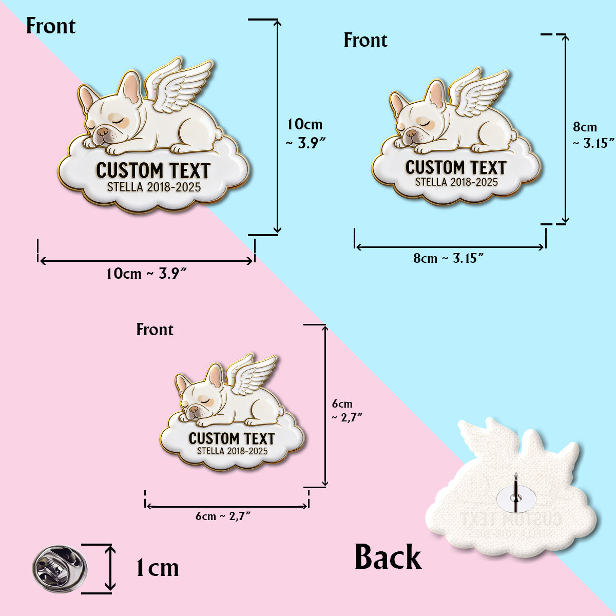 Your Wings Were Ready But My Heart Was Not Memorial Pet - Personalized Dog Pin