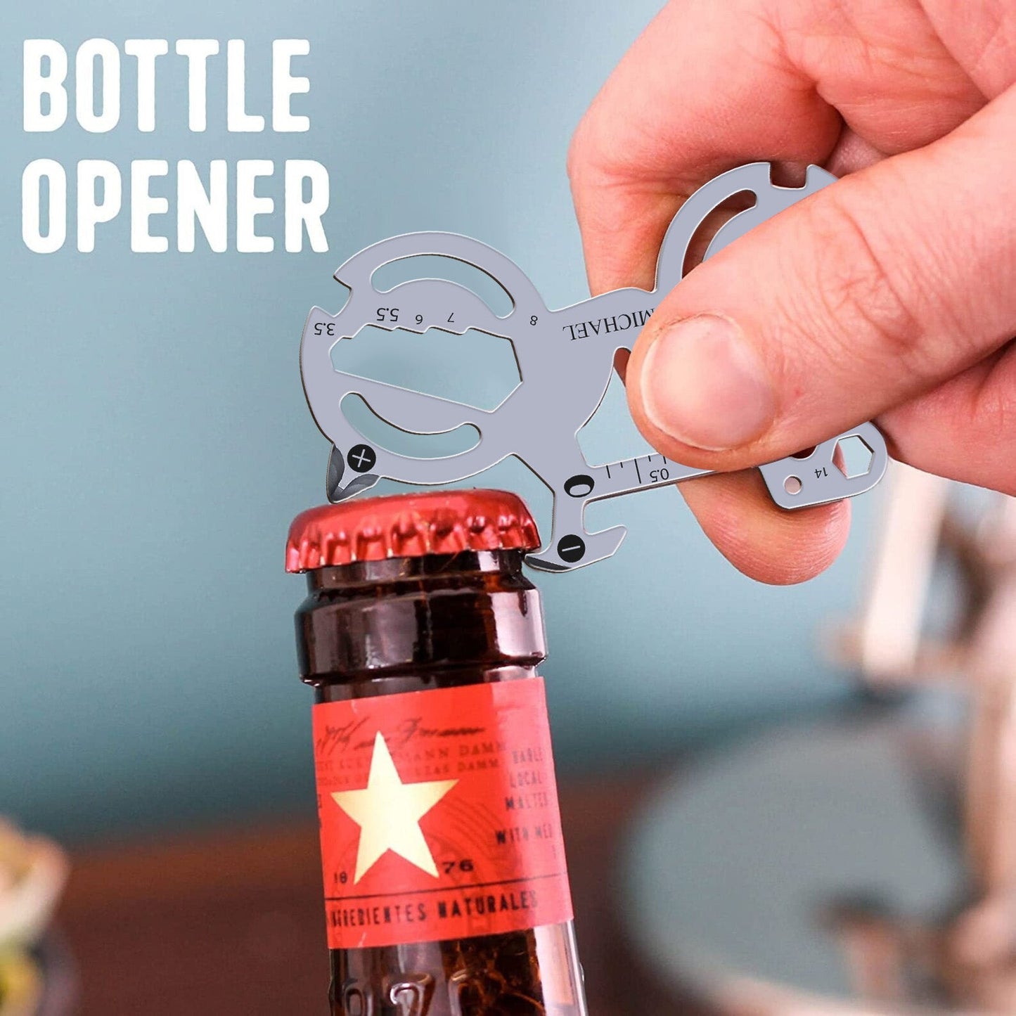 Road Bike Cycling Travel Tool - Personalized Biker Metal Multitools Sheet