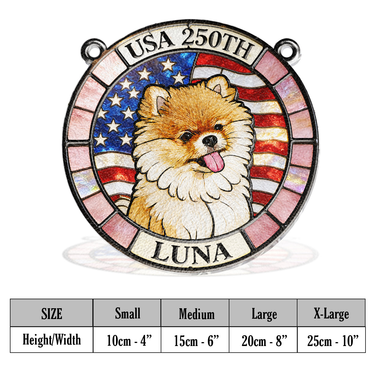Custom From Any Photo - Personalized Dog 3D Printed Glass Suncatcher