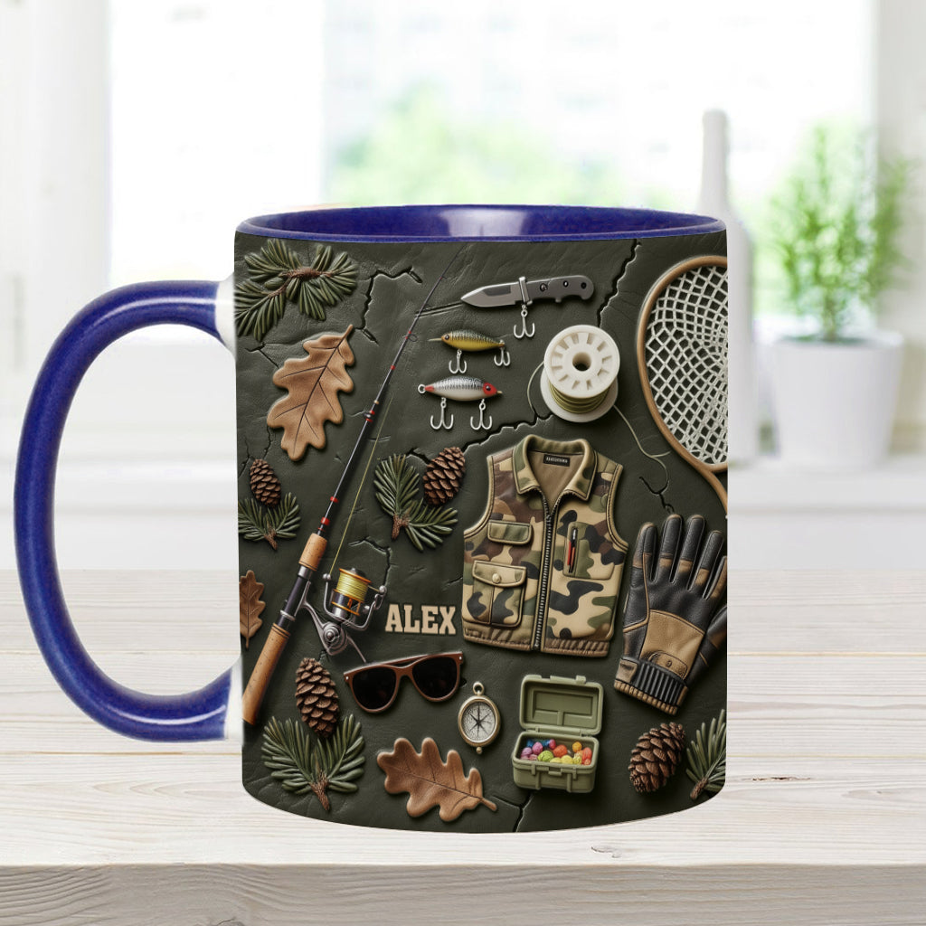 Love Fishing - Personalized Fishing Accent Mug