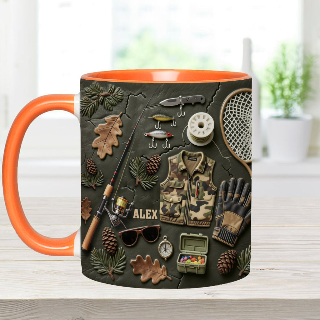 Love Fishing - Personalized Fishing Accent Mug