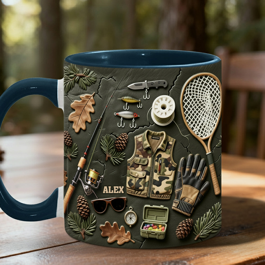 Love Fishing - Personalized Fishing Accent Mug