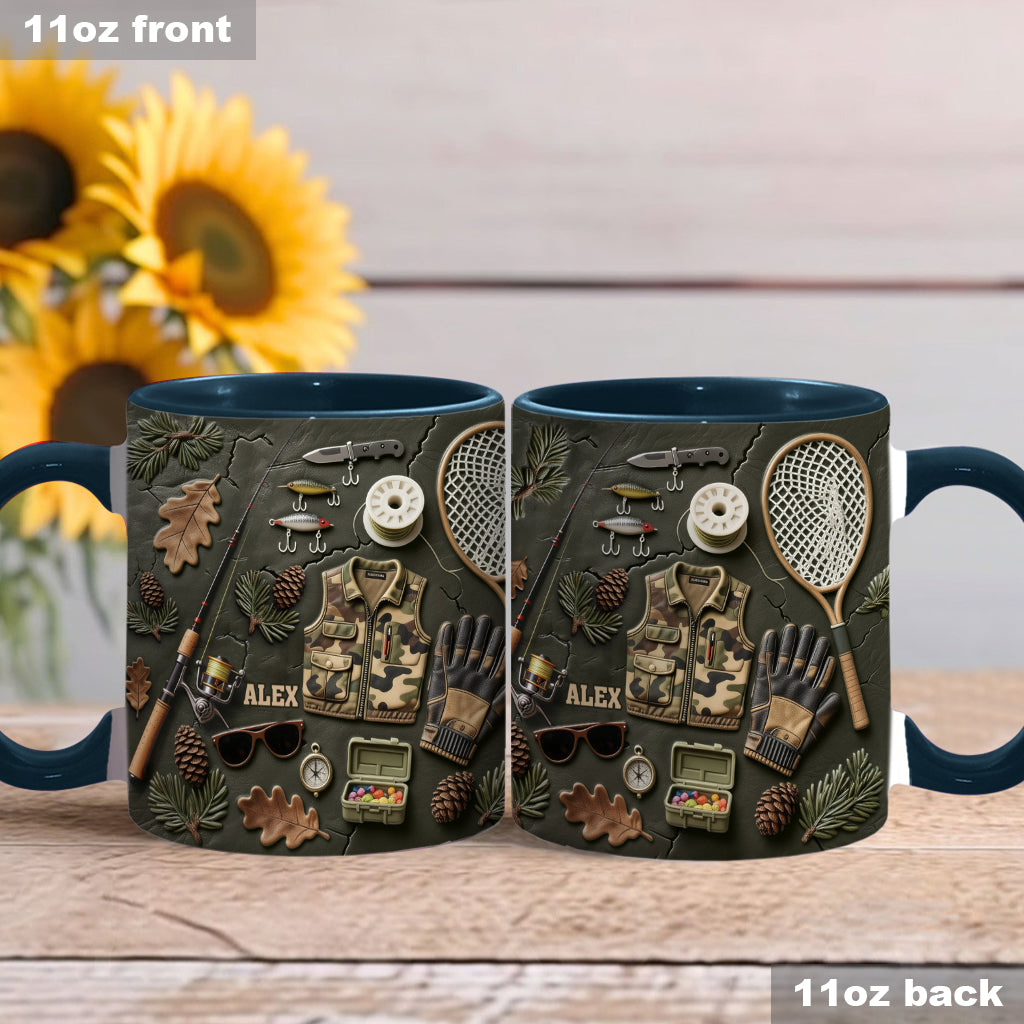Love Fishing - Personalized Fishing Accent Mug