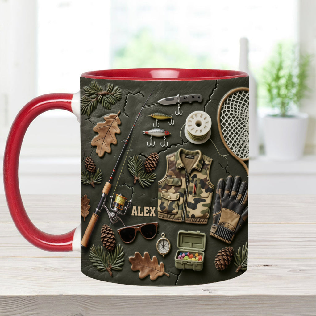 Love Fishing - Personalized Fishing Accent Mug