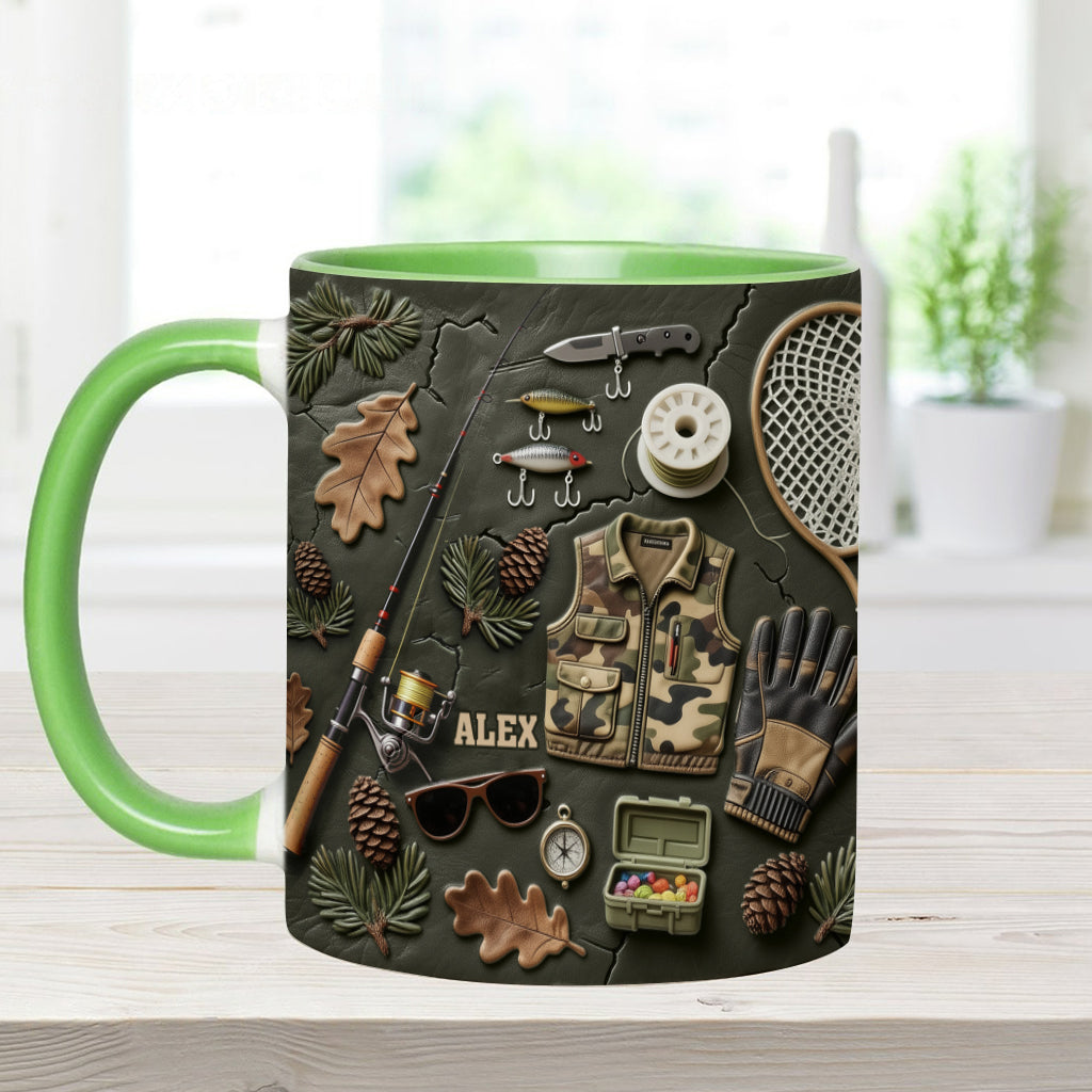 Love Fishing - Personalized Fishing Accent Mug