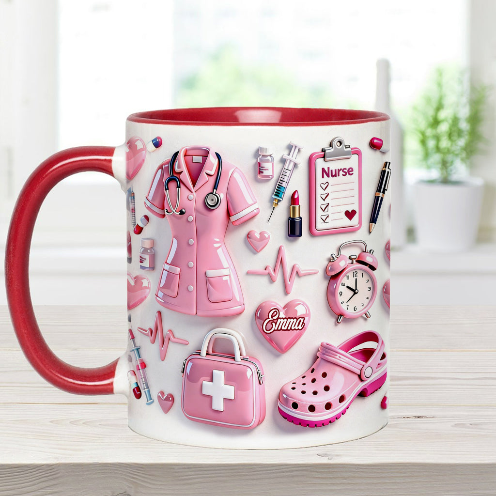 Nurse Life - Personalized Nurse Accent Mug & Coaster