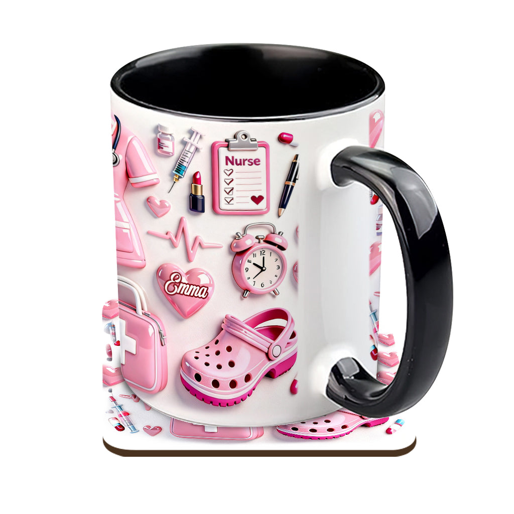 Nurse Life - Personalized Nurse Accent Mug & Coaster