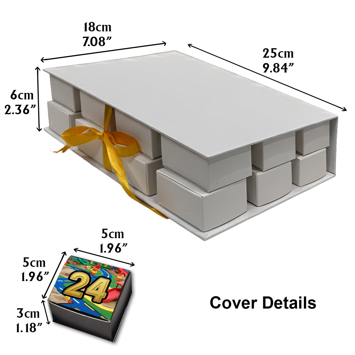 Construction Version - Personalized Kid Folded Advent Calendar With Ornaments