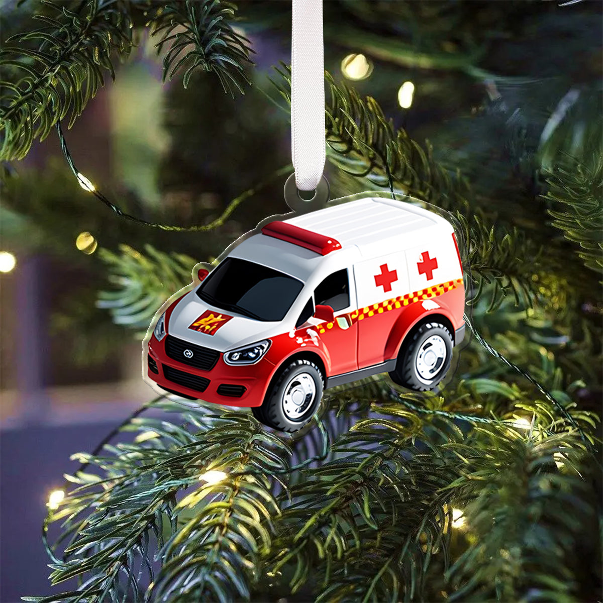 Construction Version - Personalized Kid Folded Advent Calendar With Ornaments