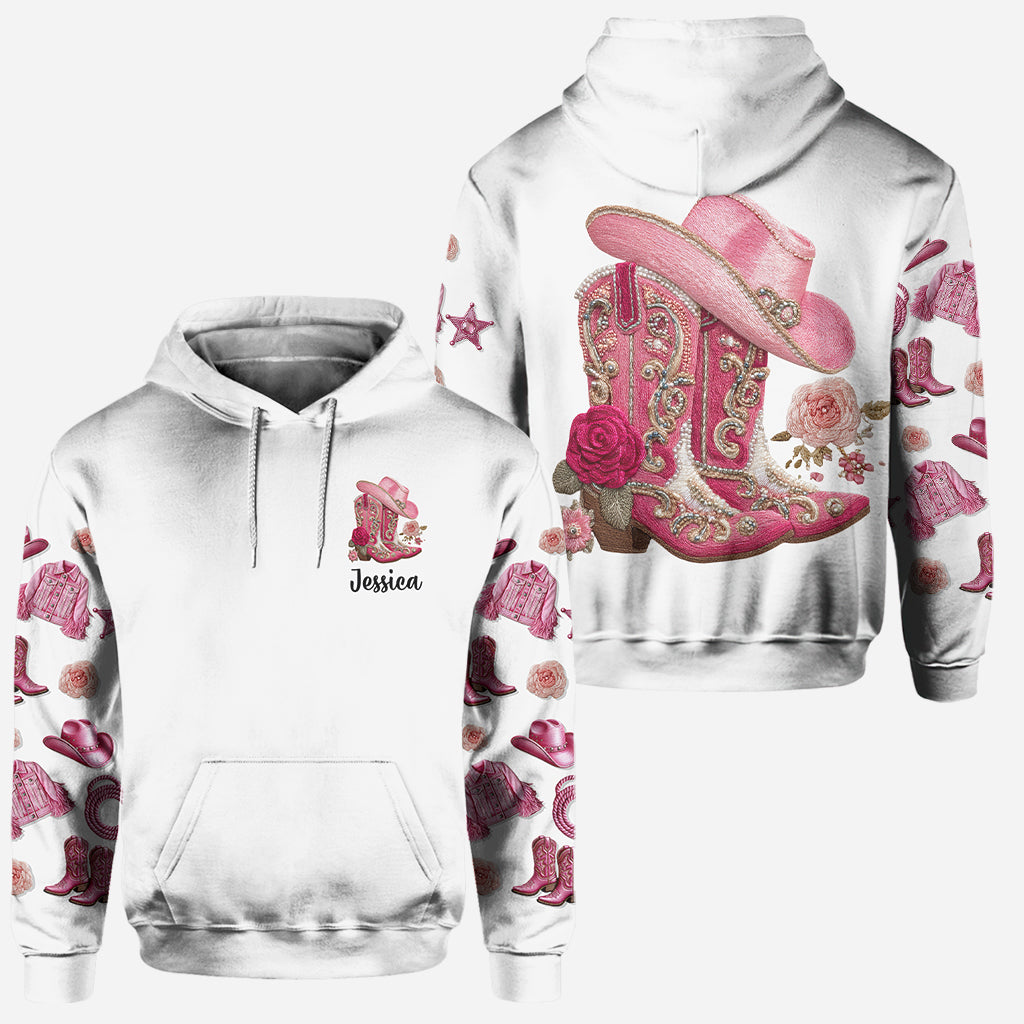 Cowgirl Boots - Personalized Cowgirl Hoodie and Leggings