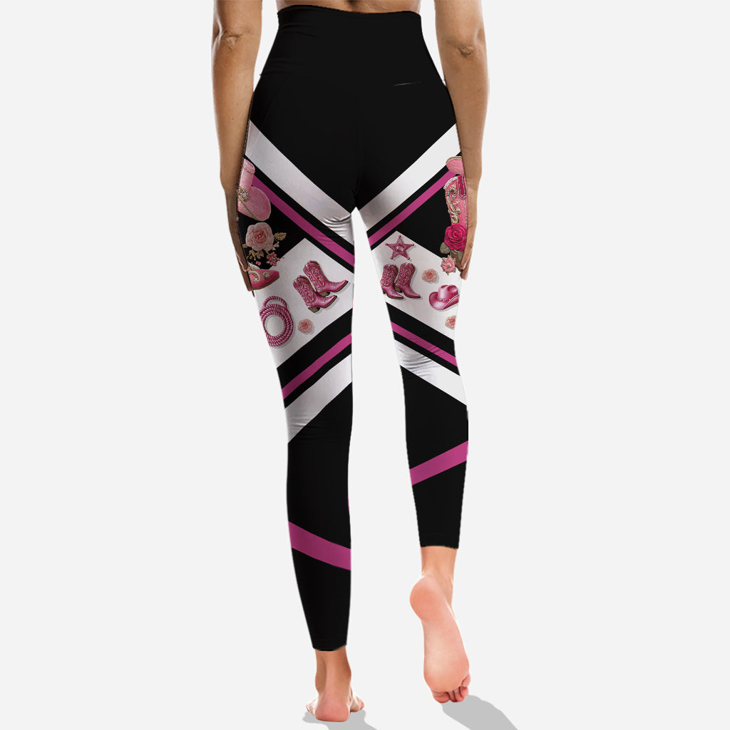 Cowgirl Boots - Personalized Cowgirl Hoodie and Leggings