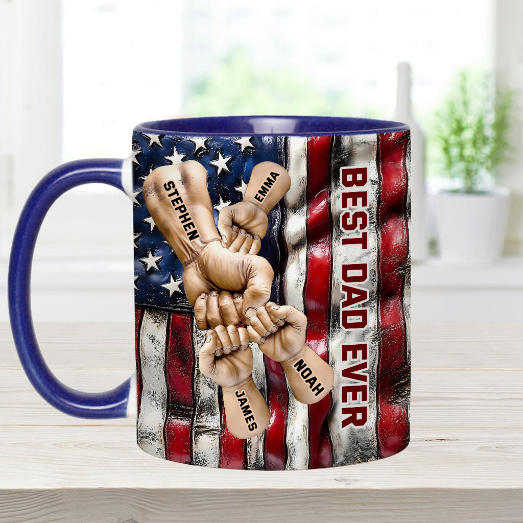 Best Dad Ever - Personalized Father Accent Mug