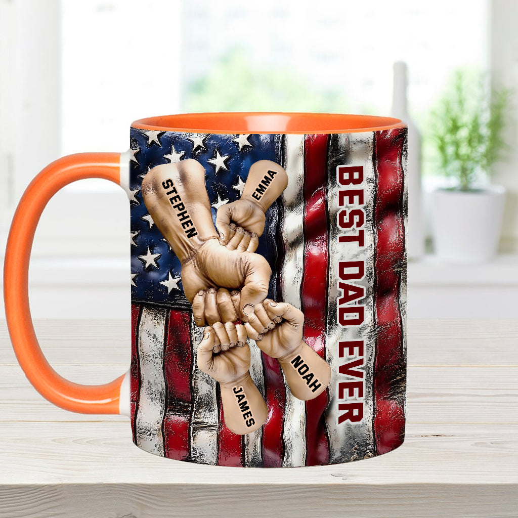 Best Dad Ever - Personalized Father Accent Mug