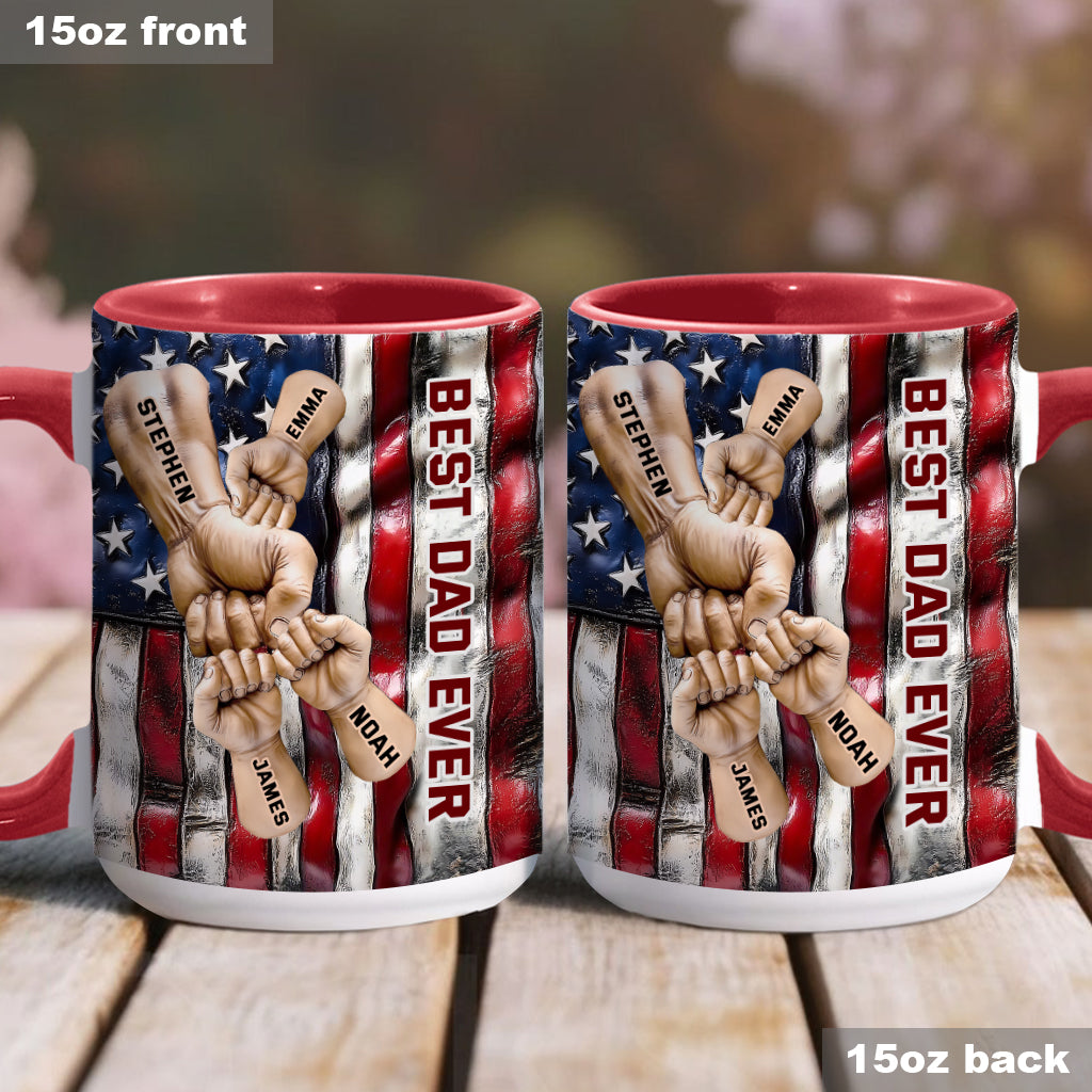 Best Dad Ever - Personalized Father Accent Mug