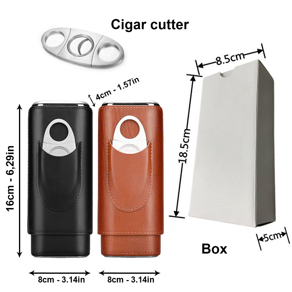 Nous le Peuple - Étui à cigares en cuir personnalisé pour la fête de l'Indépendance/le 4 juillet