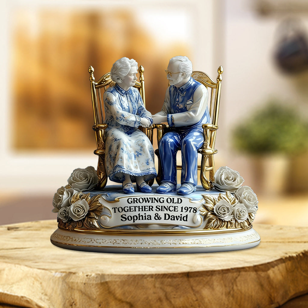 Growing Old Together - Personalized Couple Custom Shaped Acrylic Plaque