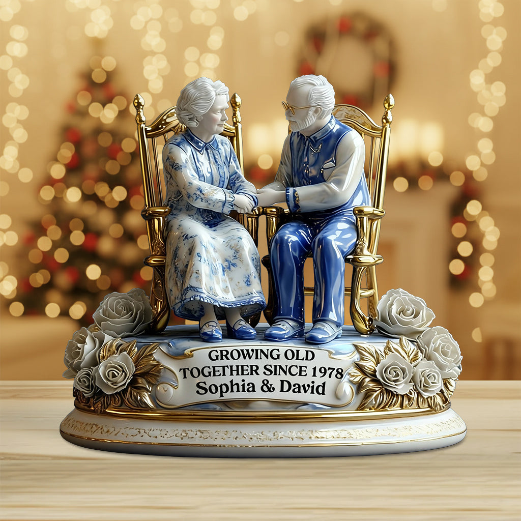 Growing Old Together - Personalized Couple Custom Shaped Acrylic Plaque