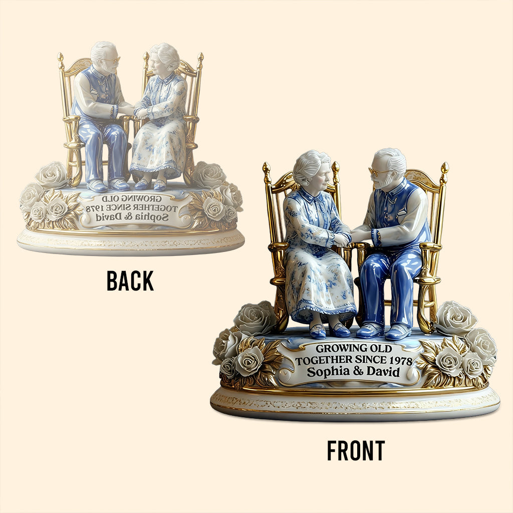 Growing Old Together - Personalized Couple Custom Shaped Acrylic Plaque