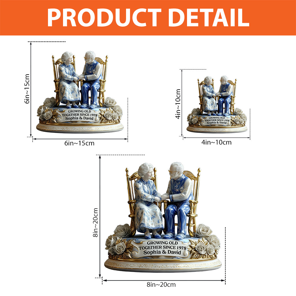 Growing Old Together - Personalized Couple Custom Shaped Acrylic Plaque