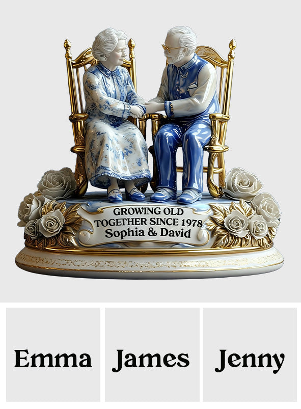 Growing Old Together - Personalized Couple Custom Shaped Acrylic Plaque