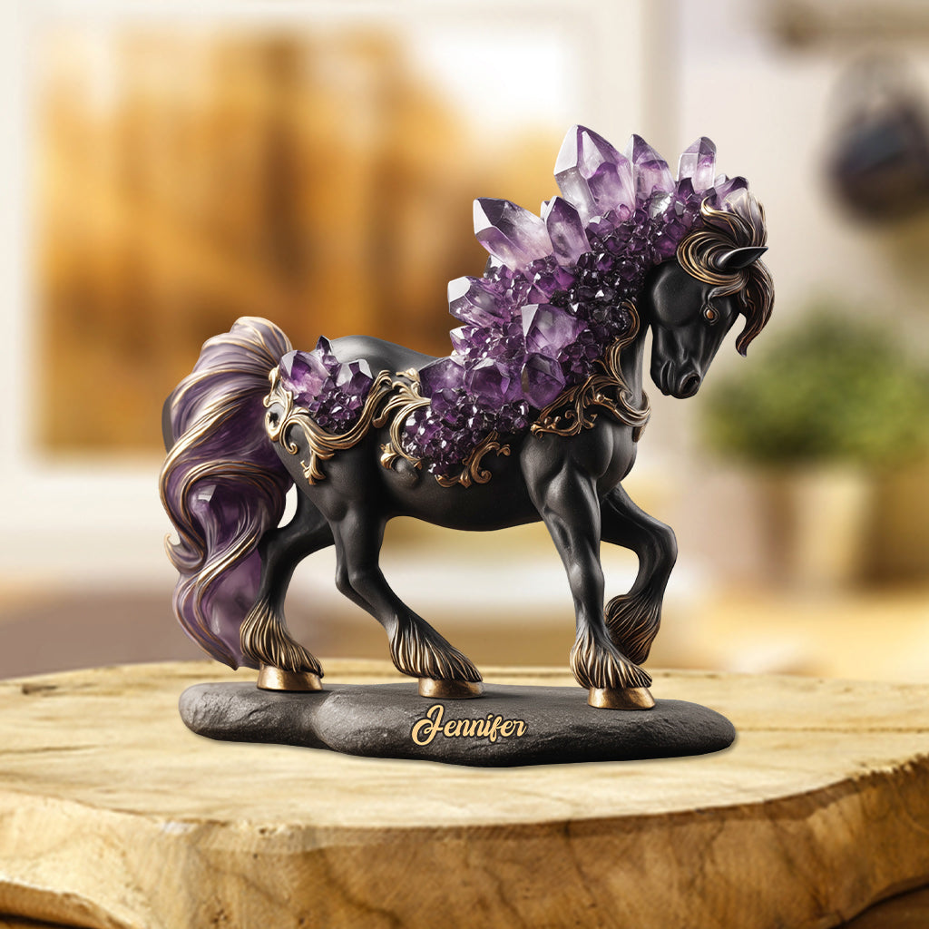Amethyst/ Rose Quartz/ Ruby/... Style Horse - Personalized Horse Custom Shaped Acrylic Plaque
