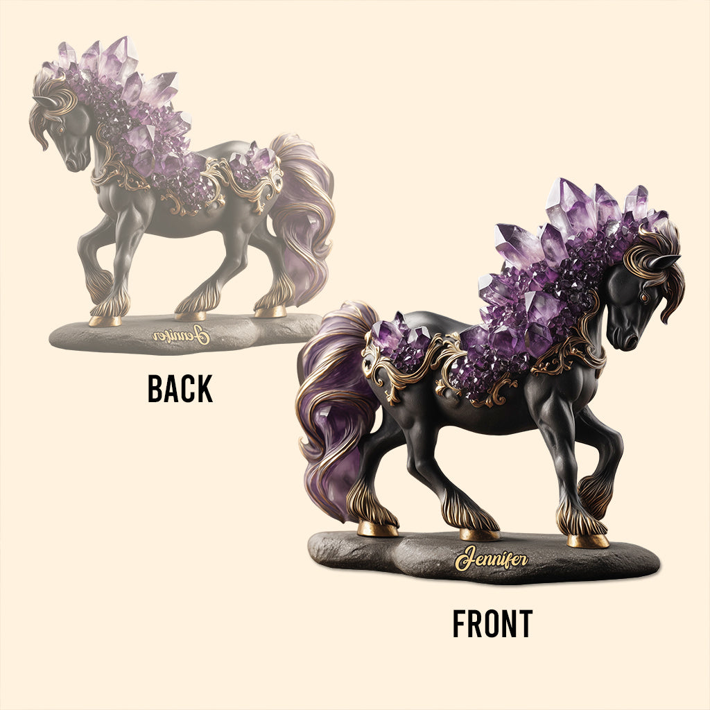 Amethyst/ Rose Quartz/ Ruby/... Style Horse - Personalized Horse Custom Shaped Acrylic Plaque