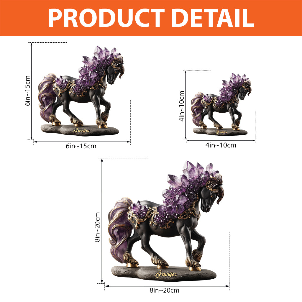 Amethyst/ Rose Quartz/ Ruby/... Style Horse - Personalized Horse Custom Shaped Acrylic Plaque