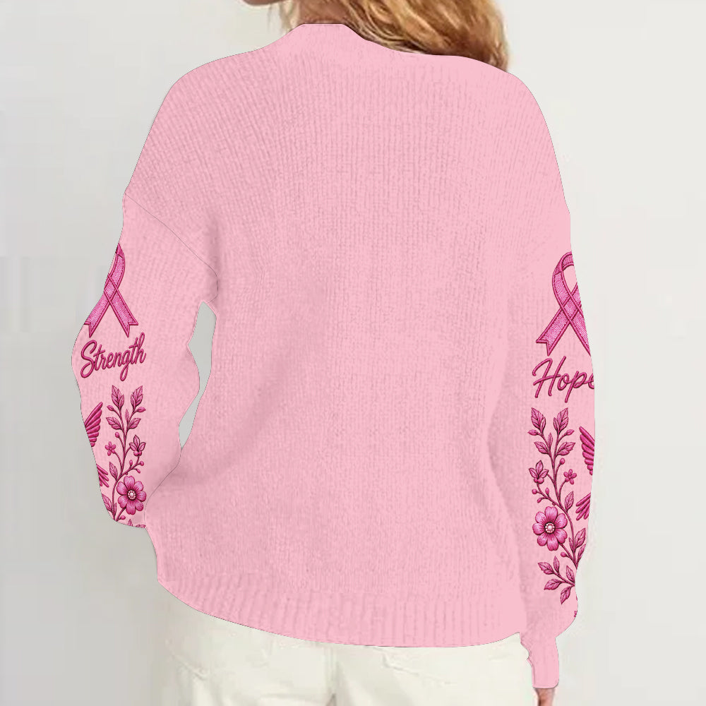 Breast Cancer Awareness - Personalized Breast Cancer Awareness Cardigan Sweater