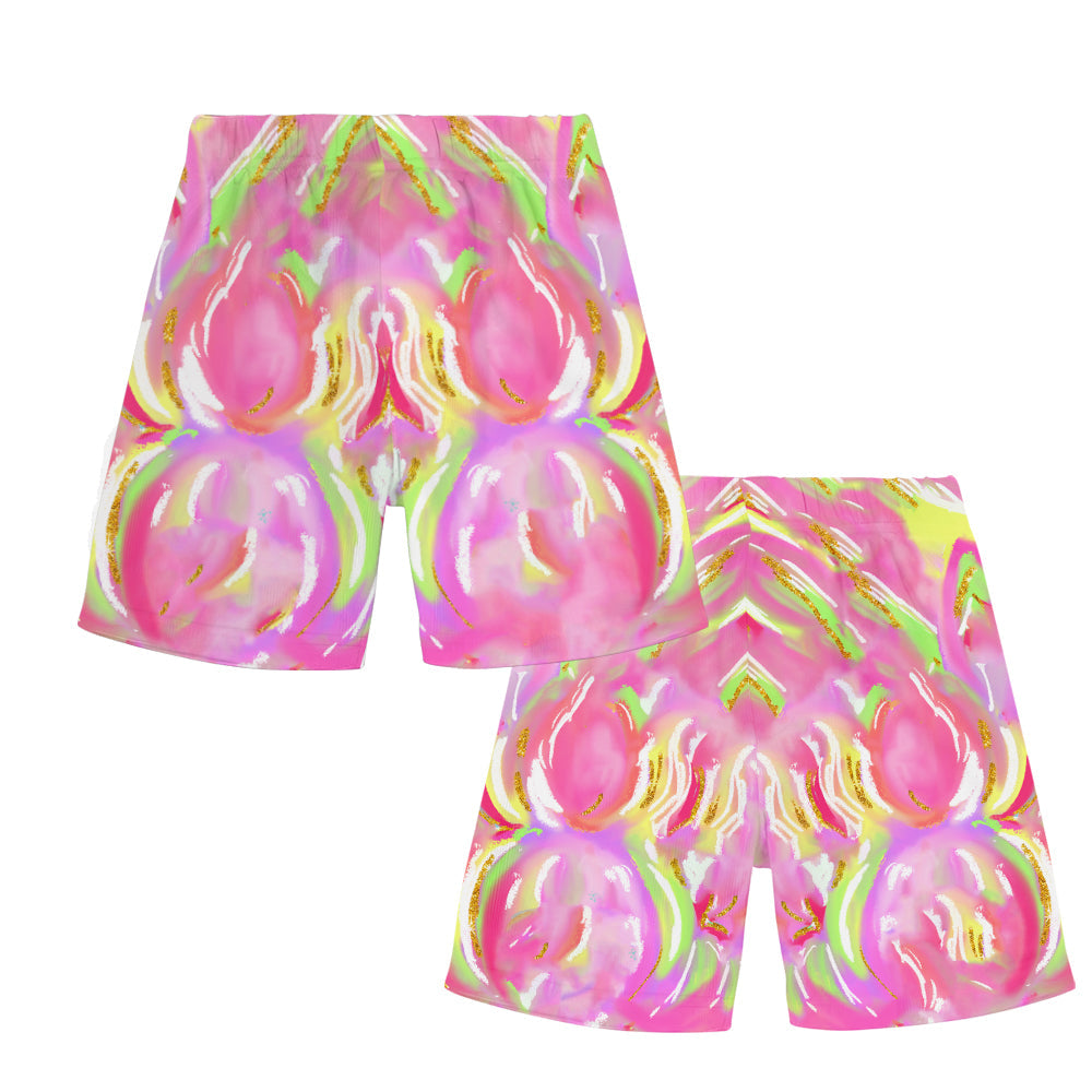 Colorful Brushstroke Easter Bunnies - Personalized Kid T-shirt & Shorts