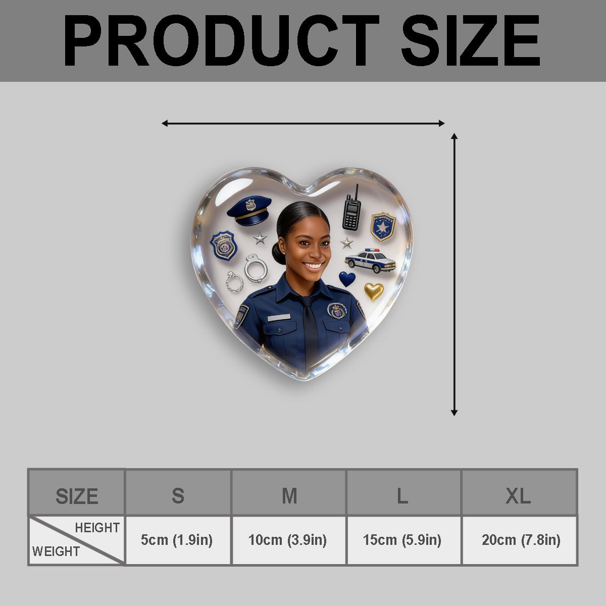 Gift For Police Officers, Custom From Any Photo - Personalized Police Officer Pocket Hug Card