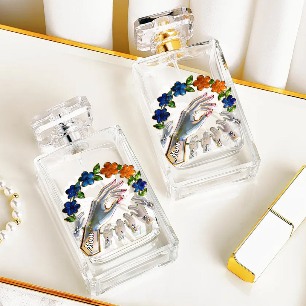 Mom And Kids Hands - Personalized Mother Refillable Perfume Bottle