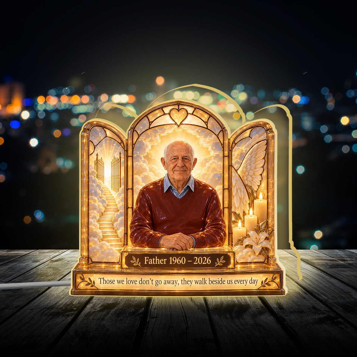 Personalized Memorial Gift, A Beautiful Keepsake to Honor a Loved One - Personalized Memorial Acrylic LED Night Light