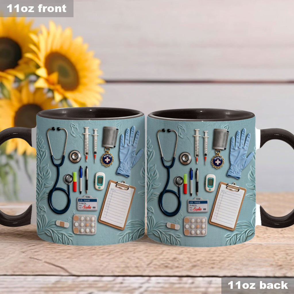 Nurse Life - Personalized Nurse Accent Mug