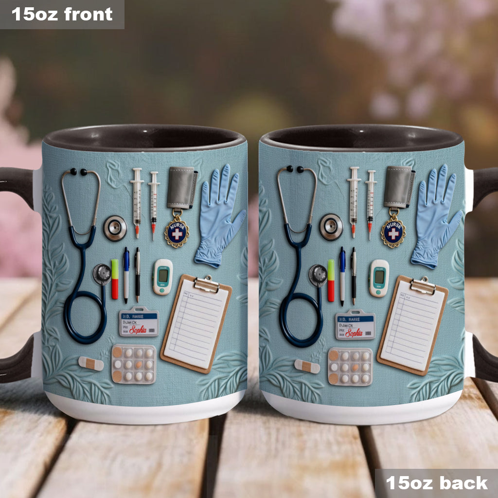 Nurse Life - Personalized Nurse Accent Mug