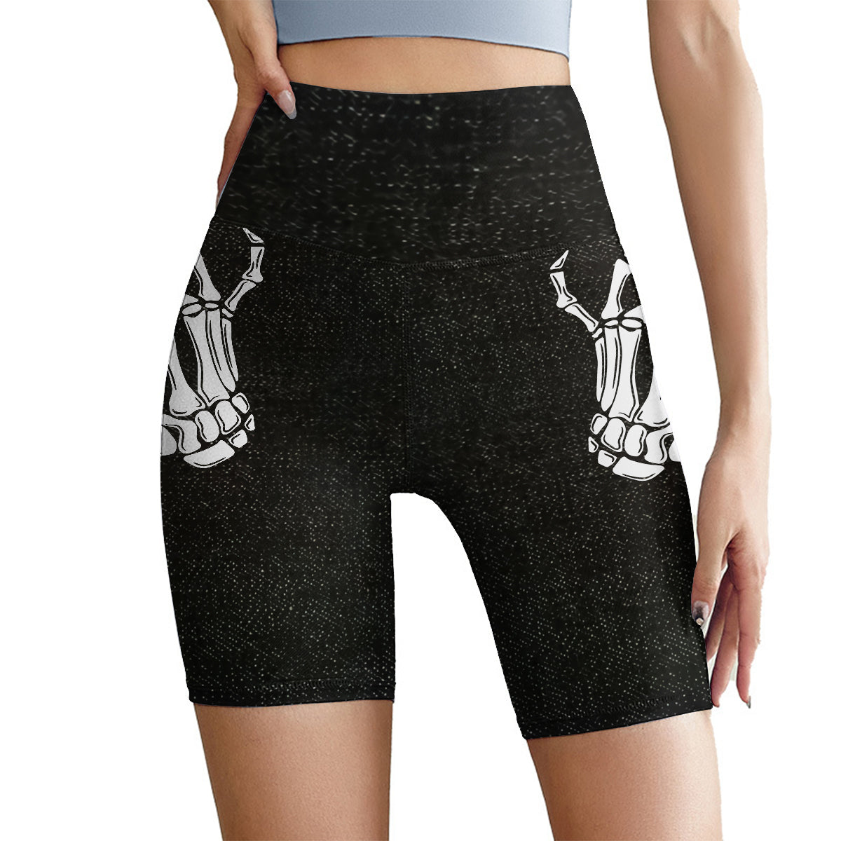 Funny Gift Fot Her - Personalized Couple High-Waisted Biker Shorts