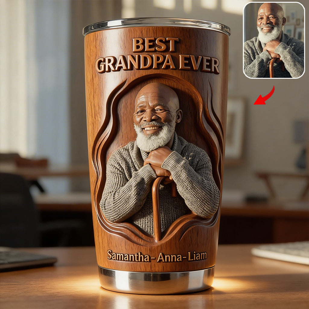 Personalisierter Opa Becher - Foto Tumbler für Papa