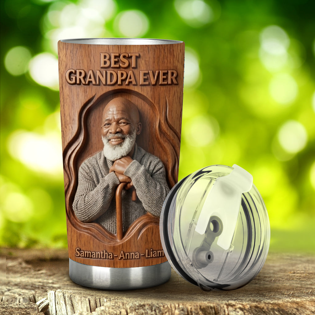 Personalisierter Opa Becher - Foto Tumbler für Papa